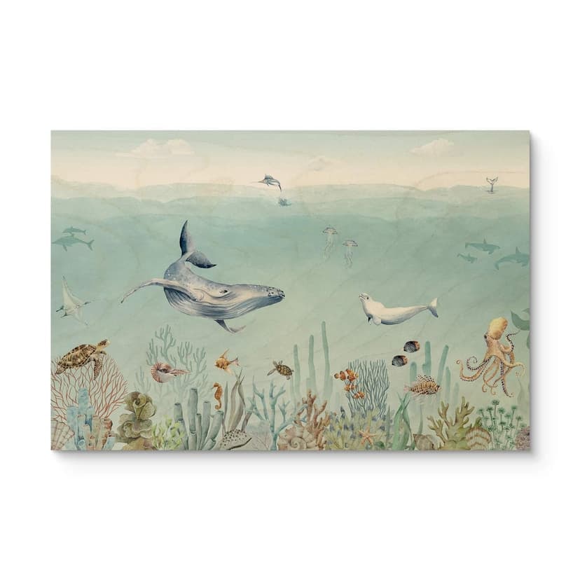 Stampa su legno Kikki Belle - Sott'acqua