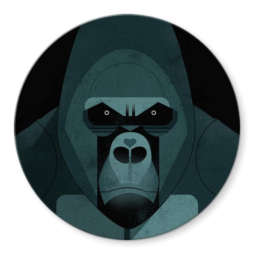 Stampa su vetro Gorilla - Braun