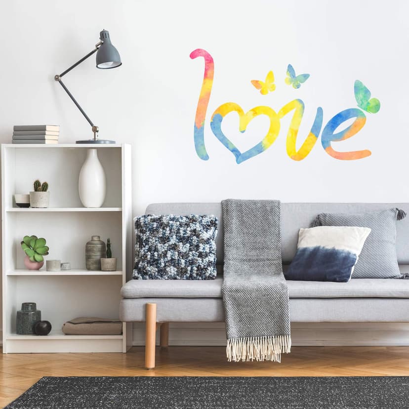 Adesivo murale - acquarello "love"