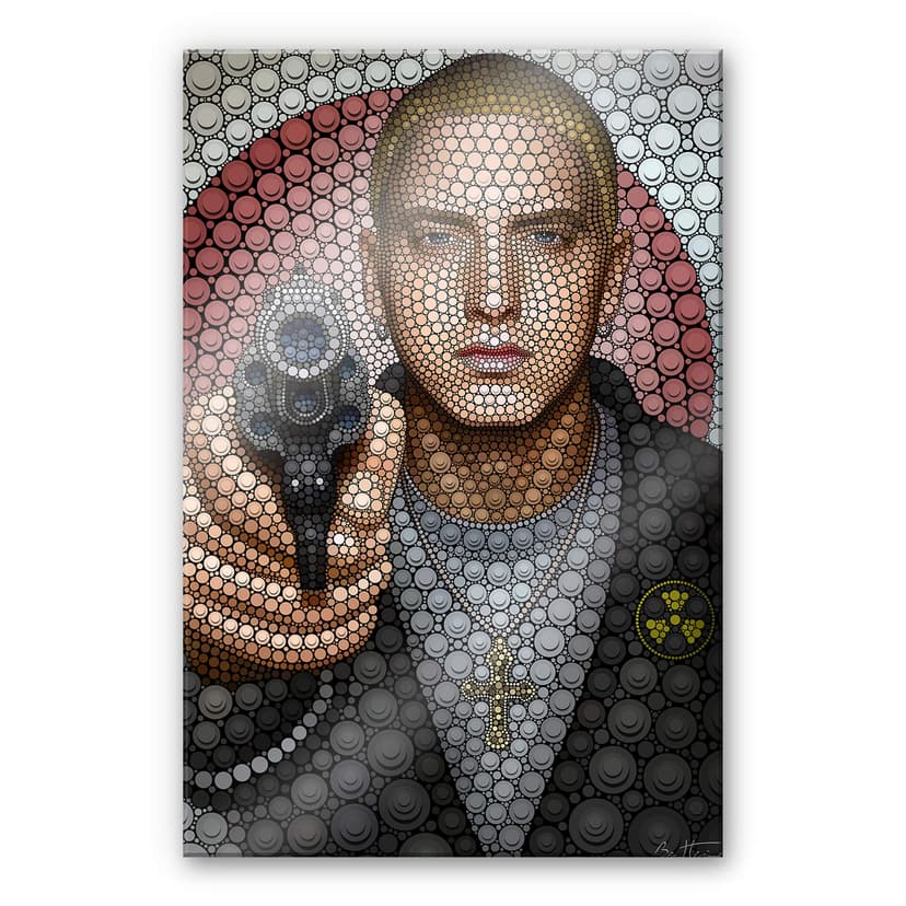 Stampa su vetro acrilico Ben Heine - Circlism: Eminem