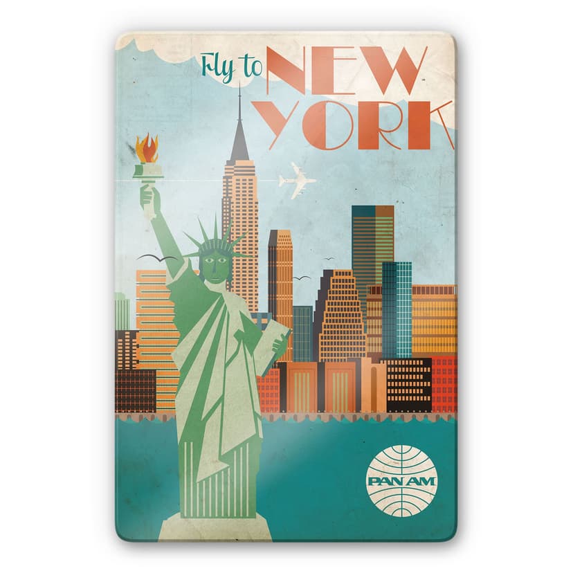 Glasbild PAN AM - Fly to New York