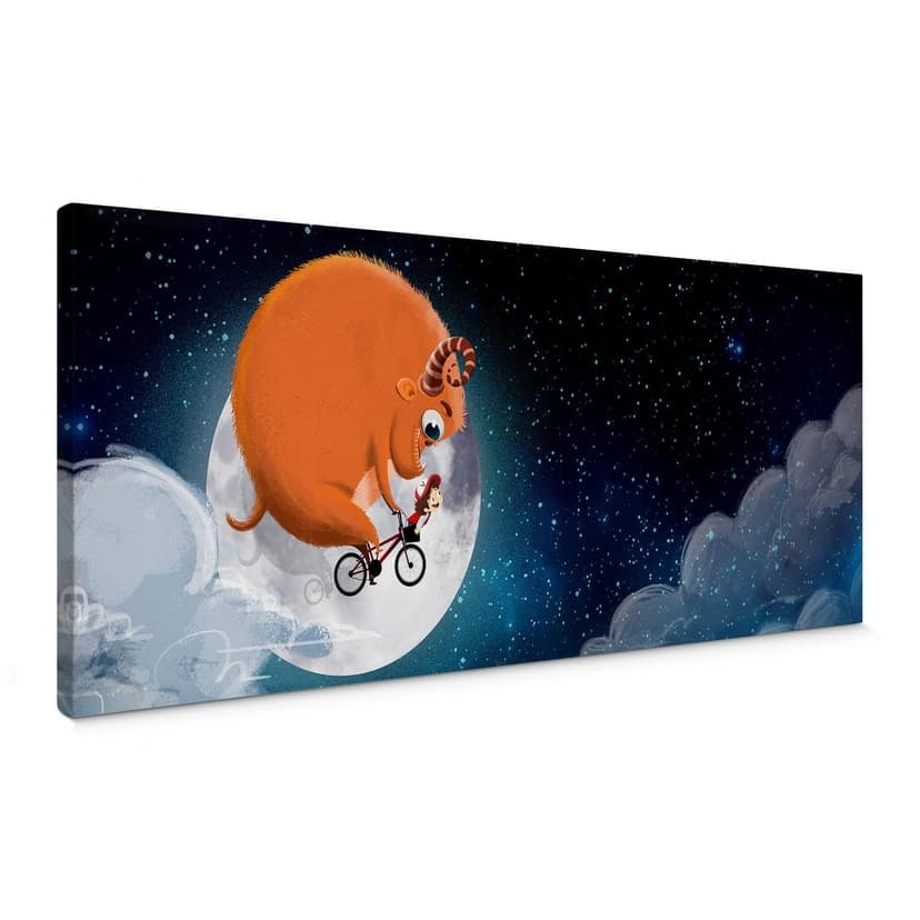 Stampa su tela - In bici di notte