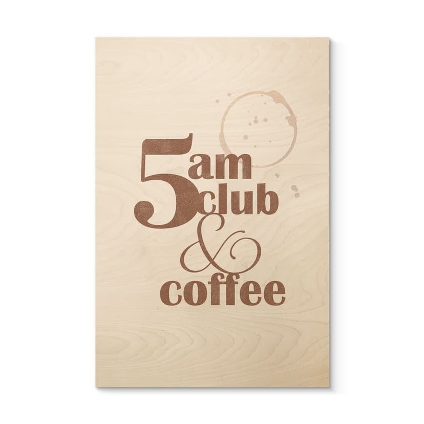Stampa su legno 5 al Club & Coffee