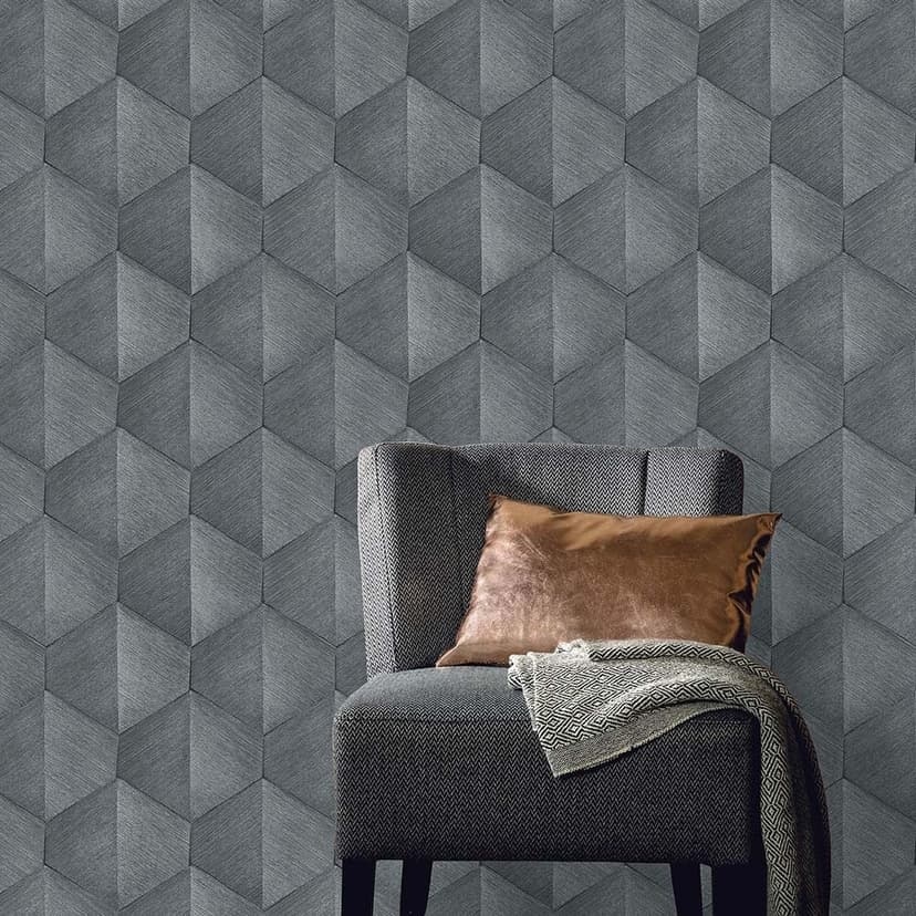 Carta da parati 3D, carta da parati fantasia Fashion for Walls 4 di Guido Maria Kretschmer grigio