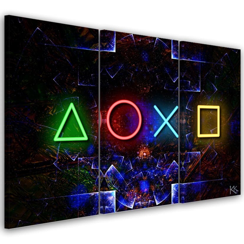 Stampa su tela 3 parti, console di gioco