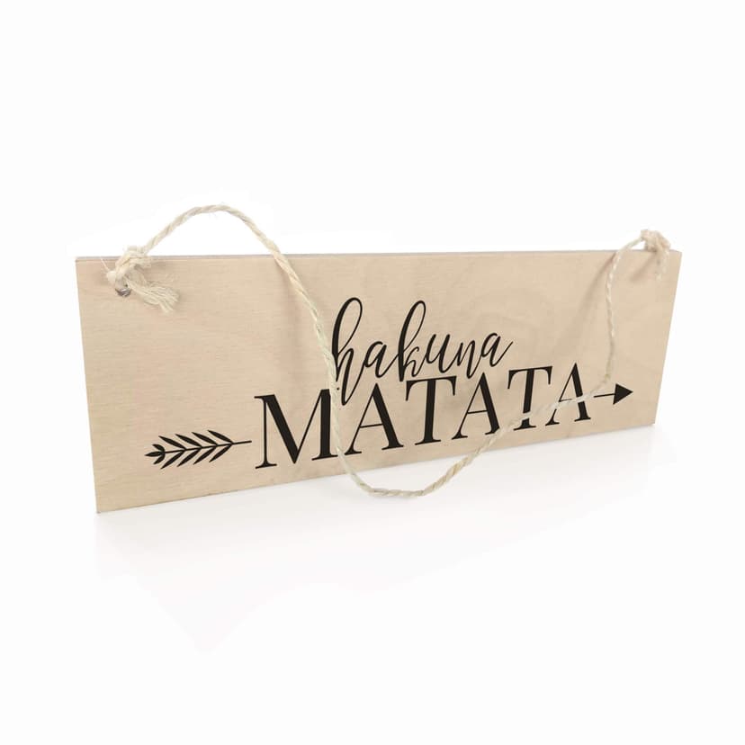 Targa in legno - Hakuna Matata
