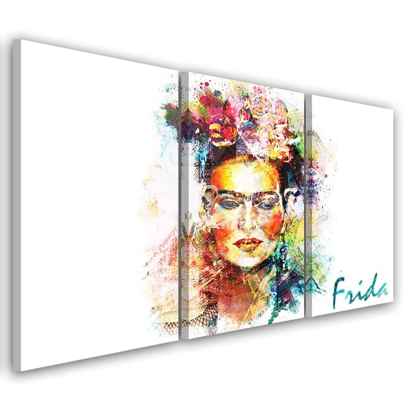Stampa su tela in 3 parti, Frida Kahlo