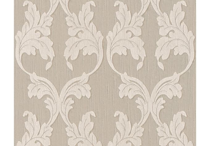 Architects Paper - carta da parati in tessuto serie "Tessuto" colore beige-grigio, bianco-grigio