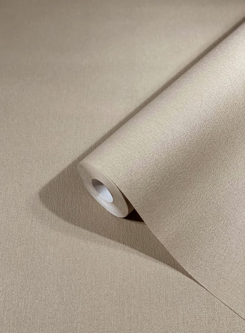 Carta da parati semplice, rivestimento murale in tessuto non tessuto Novamur Jackie beige