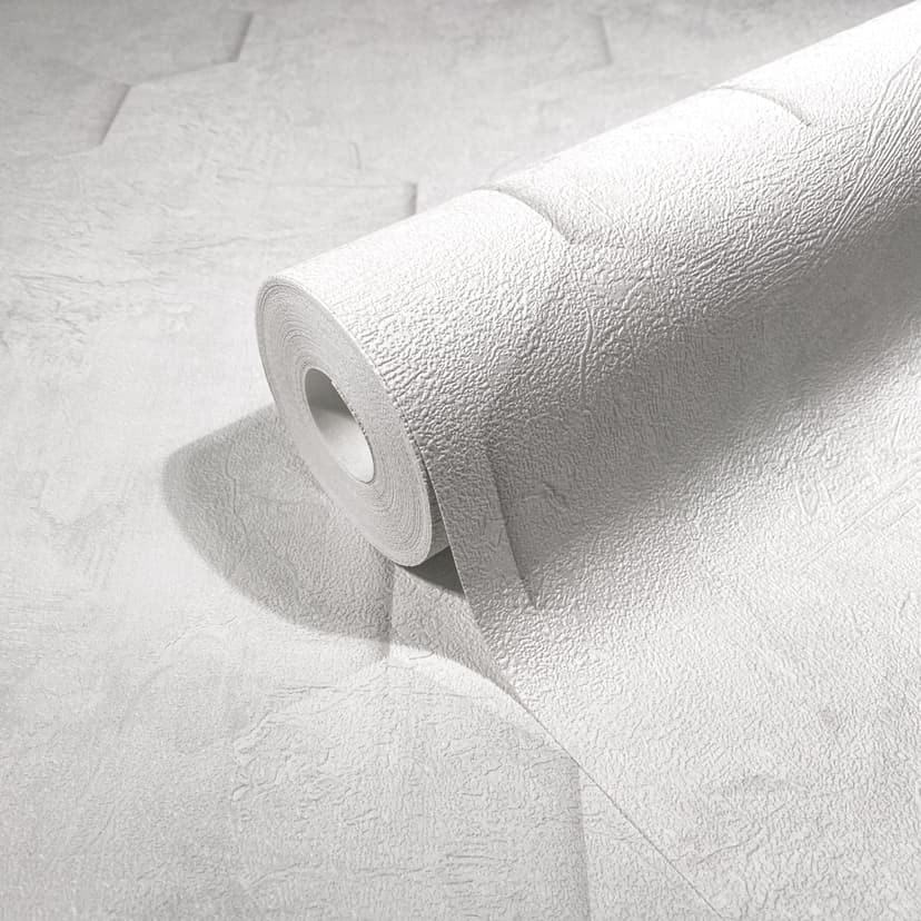Carta da parati in tessuto non tessuto con motivo a nido d'ape 3D, texture bianco