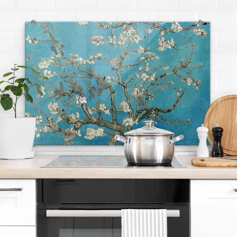 Pannello paraschizzi van Gogh - Mandorlo in fiore