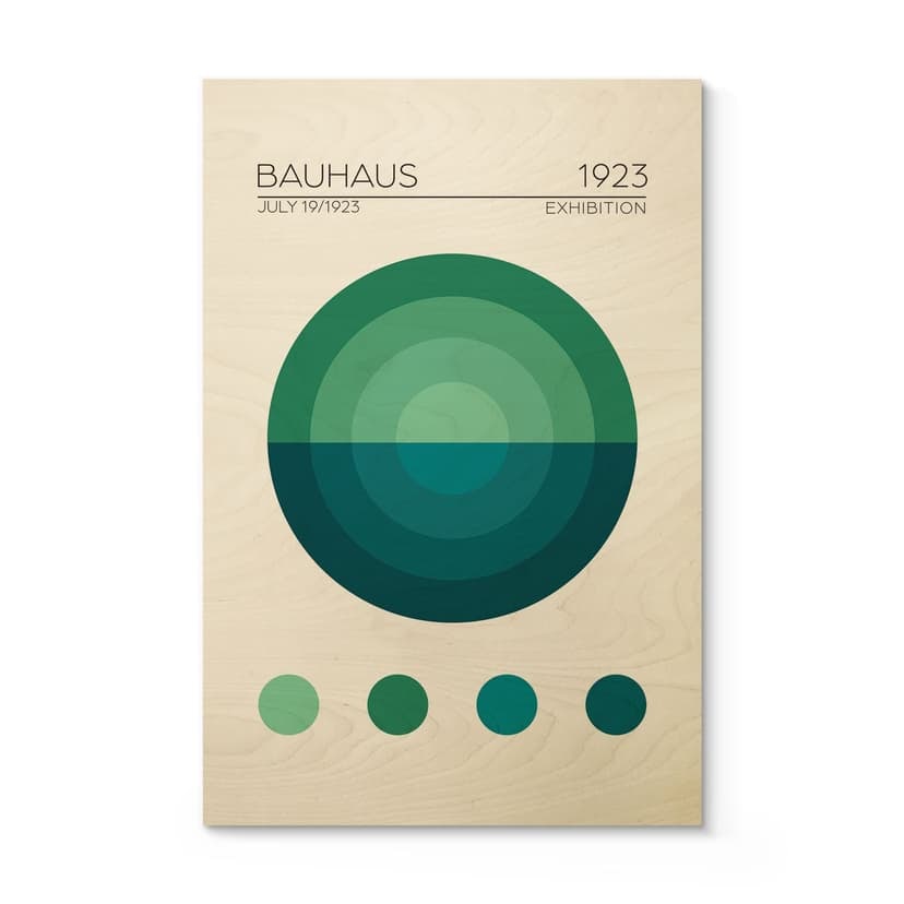 Stampa su legno Bauhaus Mavi Daire - Tunaboylu