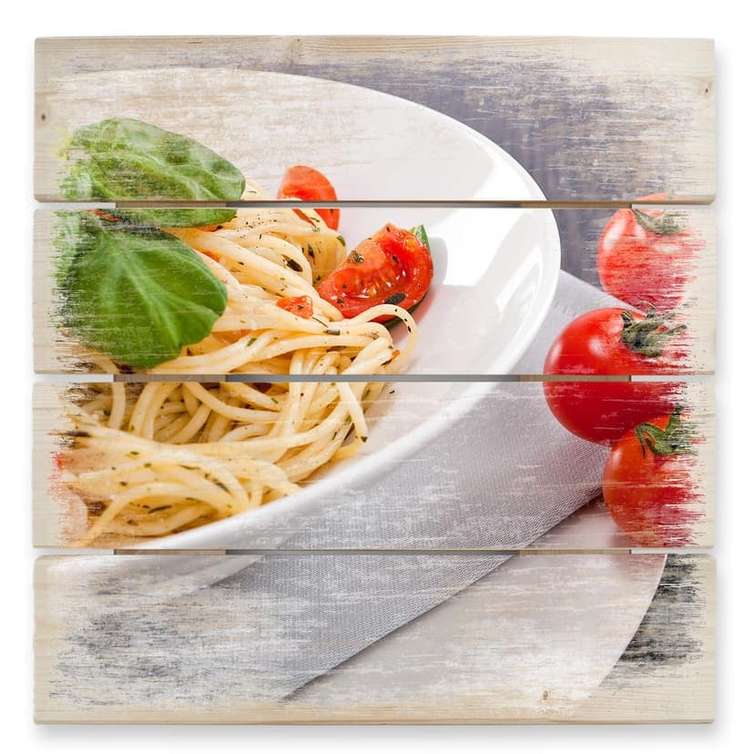 Stampa su legno - Pasta Italiana