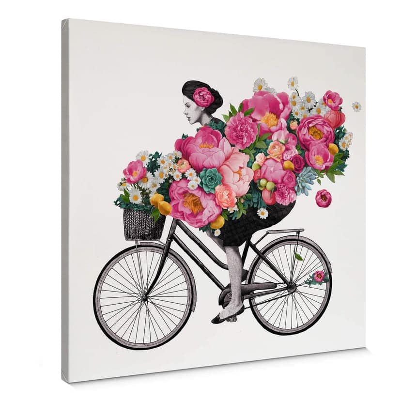 Stampa su tela Graves - Bicicletta fiorita