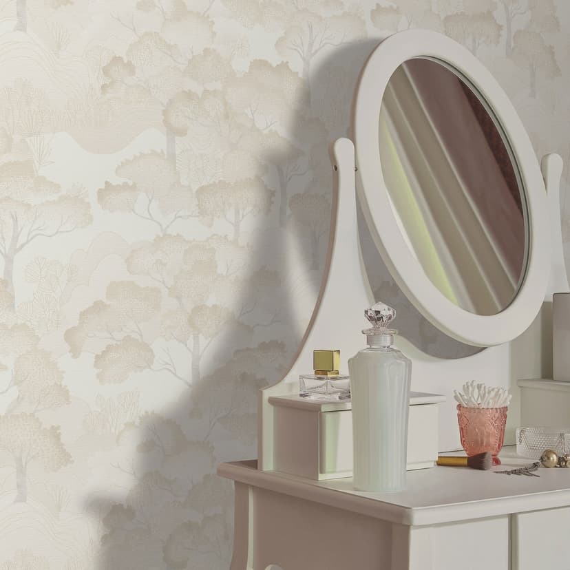 Carta da parati in tessuto non tessuto GOLDEN GROVE Elle Decoration 4, crema