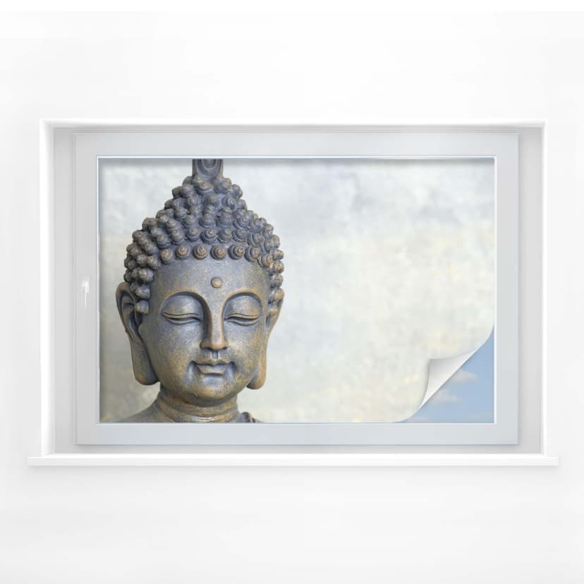 Pellicola adesiva per vetri - volto di Buddha