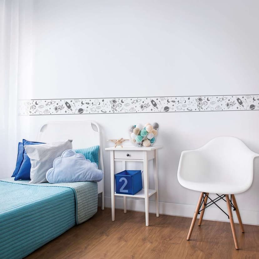 Carta da parati, tessuto non tessuto Kids Walls bianco, grigio