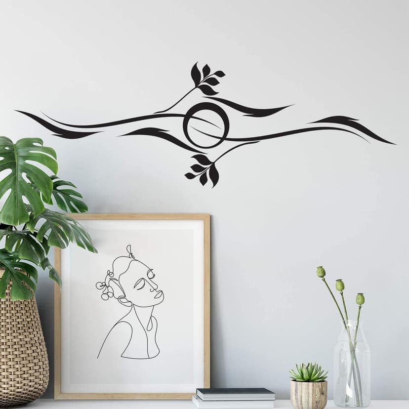 Adesivo murale - Sole e mare in stile tribale
