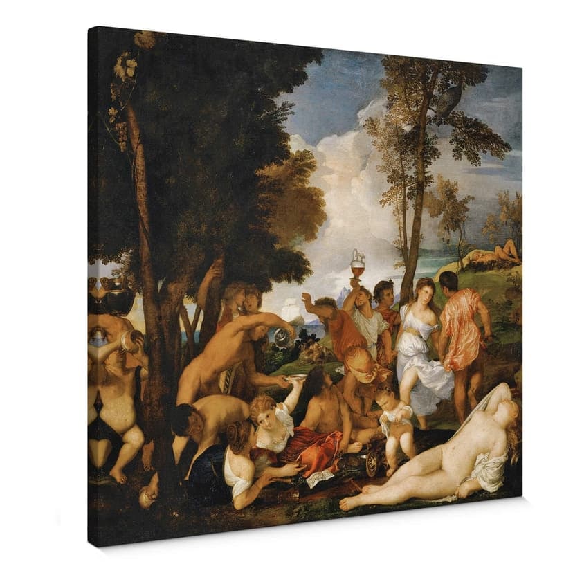 Quadro su tela Tiziano - Il Baccanale