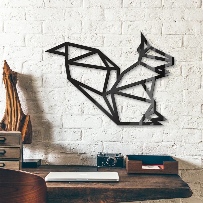 Decoro in acrilico origami - Scoiattolo