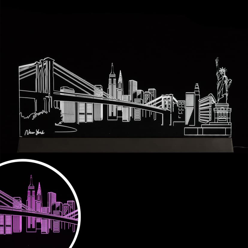 Decorazione LED Skyline New York