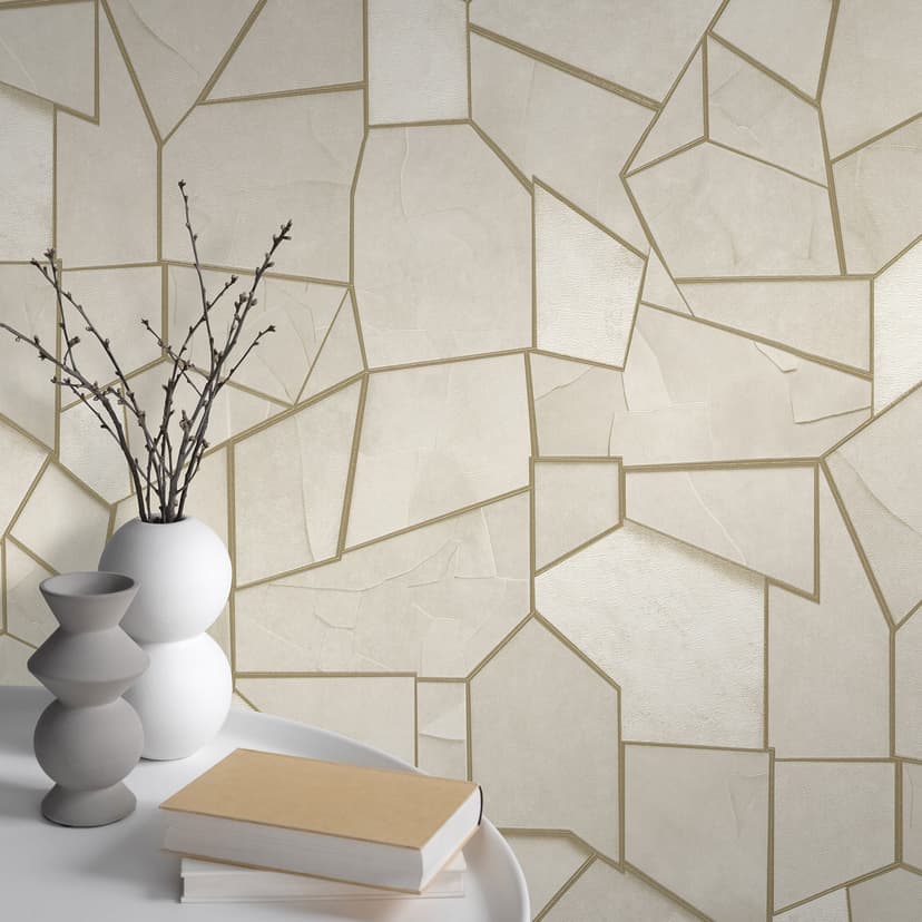Carta da parati in tessuto non tessuto MOSAIQUE Elle Decoration 4, beige