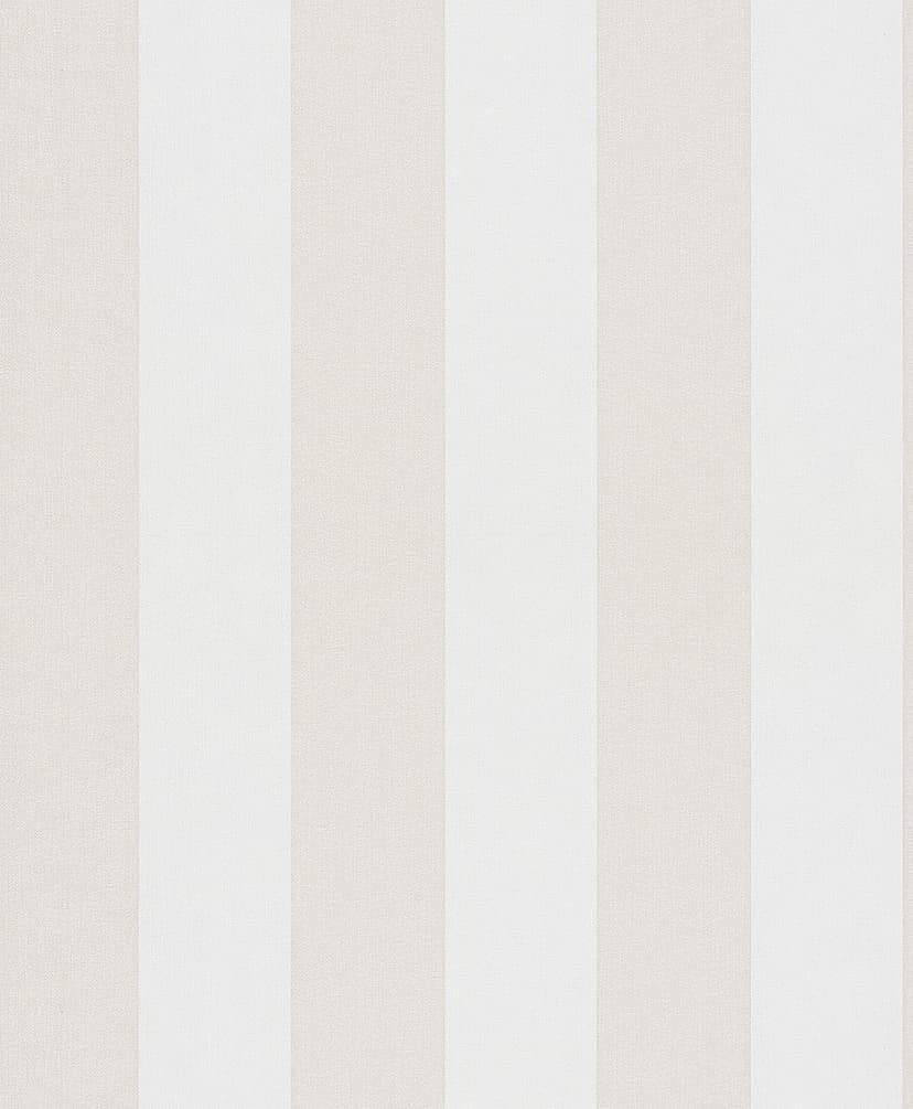 Carta da parati a righe in tessuto non tessuto Novamur Yvi bianco, bianco, beige