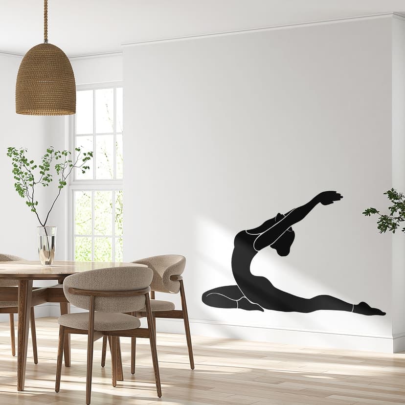 Adesivo murale sagoma di colomba yoga unicolore