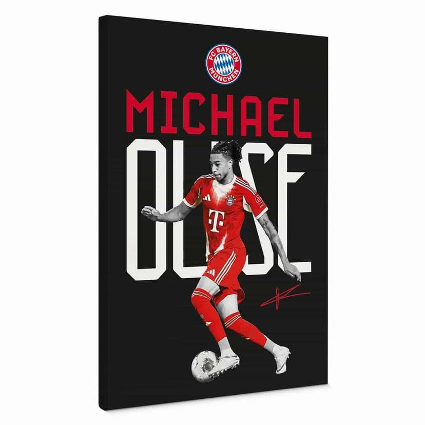 Stampe su tela del giocatore del FC Bayern Michael Olise 2025/26