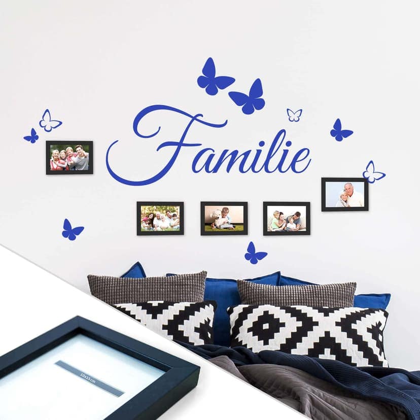 Adesivo murale Familie incl. 5 cornici