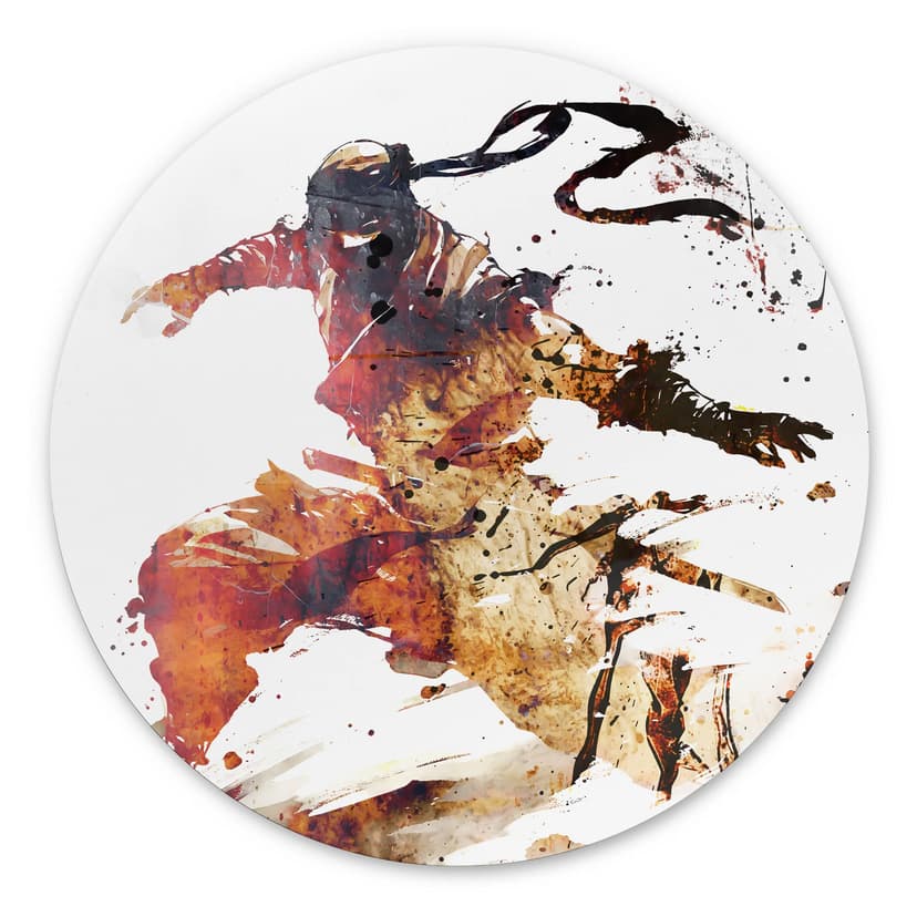 Decorazione murale in Dibond Ninja volante - Kulik
