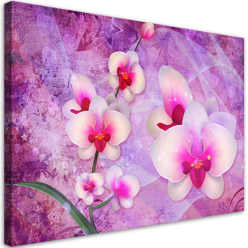 Stampe su tela, Astrazione di fiori di orchidea