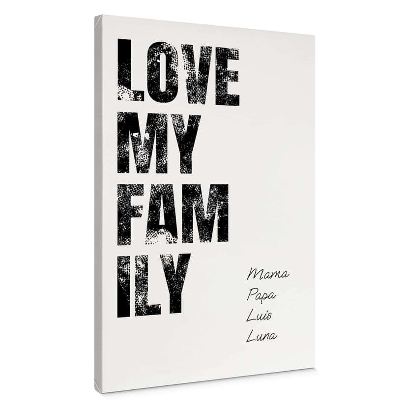 Stampe su tela personalizzabili Love my Family