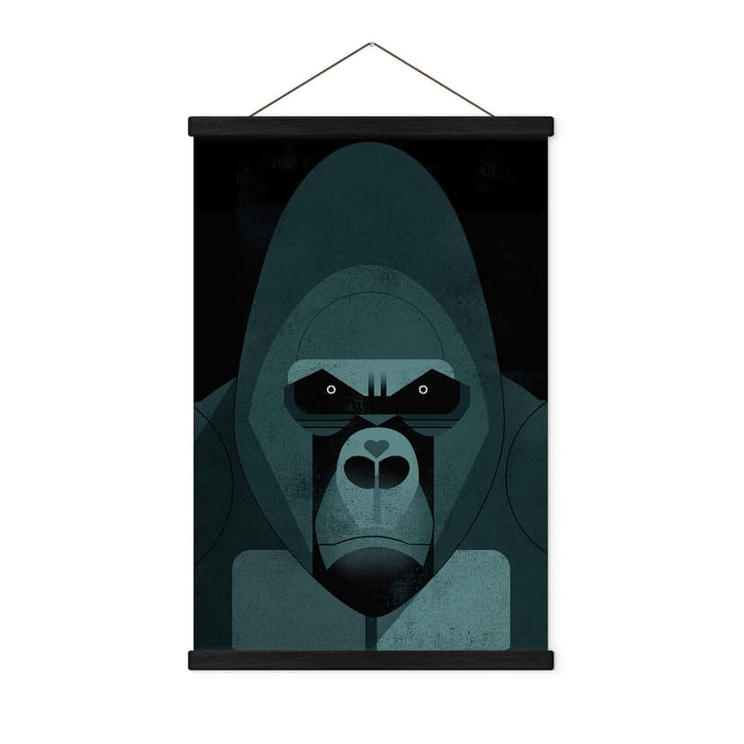 Poster tessile Gorilla - Braun