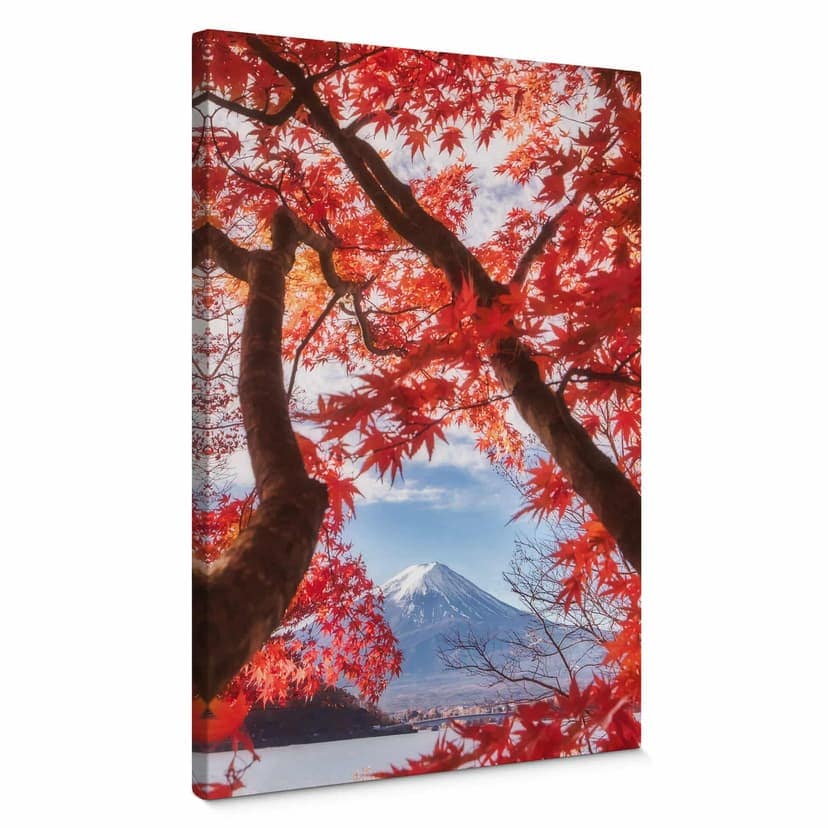 Stampa su tela Samejima - Foglie rosse
