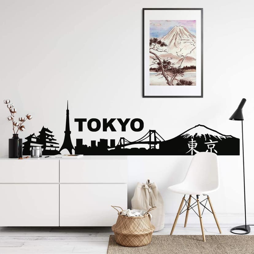 Adesivo murale - Profilo di Tokyo
