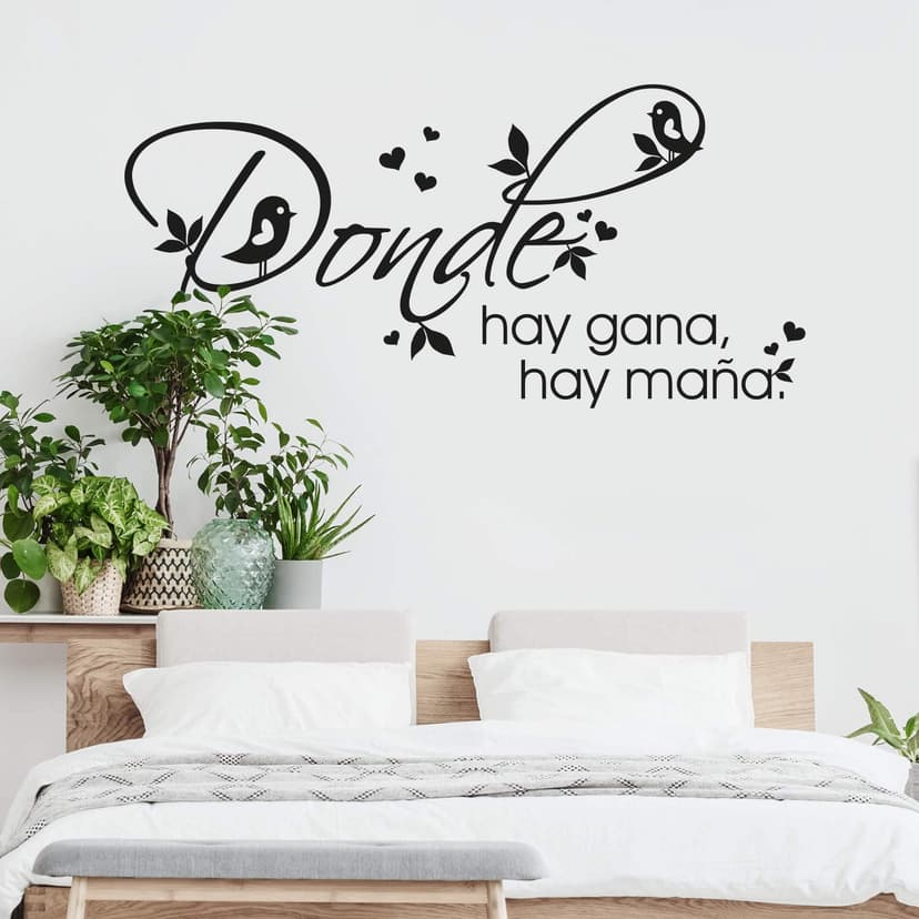 Adesivo murale - Donde hay gana hay mana