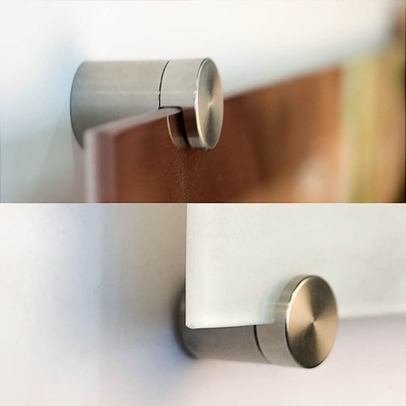 Supporti in acciaio inox per stampe su vetro