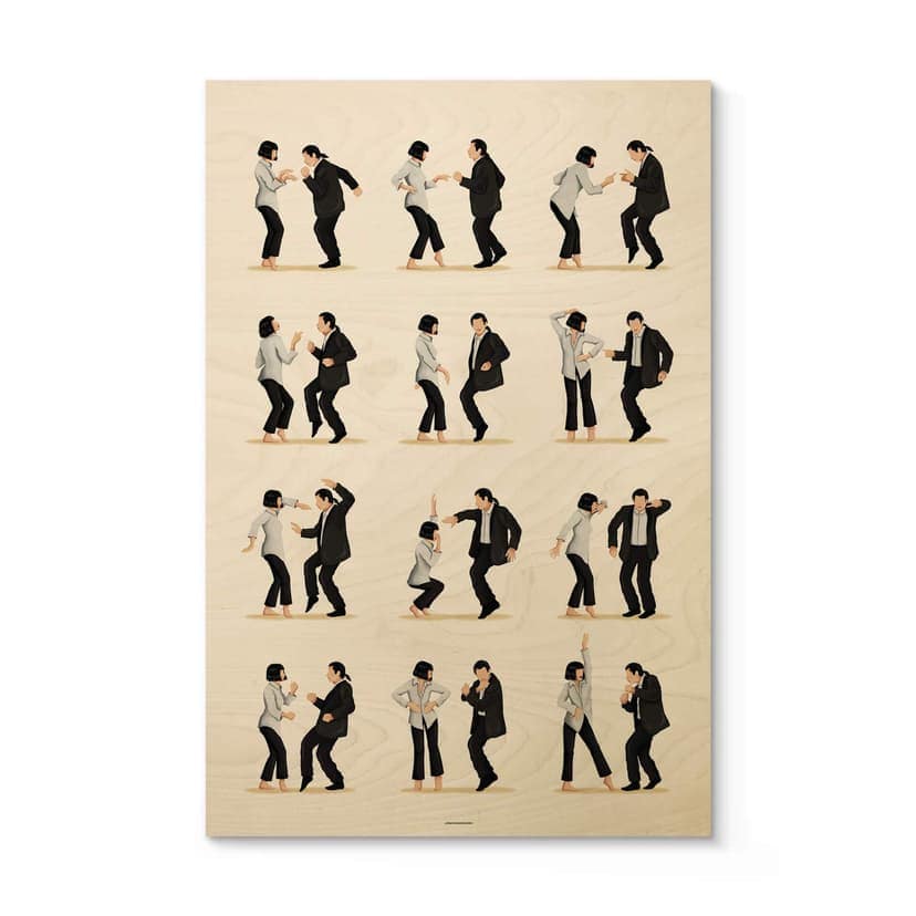 Stampa su legno Tohmé - Pulp Fiction Dance