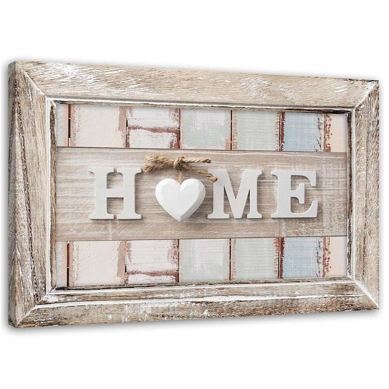Stampe su tela, didascalia Casa Cuore Stile Vintage