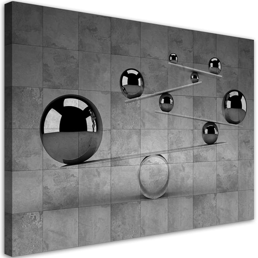 Stampe su tela, Palle in 3D argento