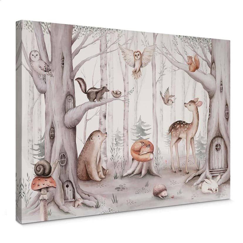 Stampa su tela Kvilis - Cute Forest Animals