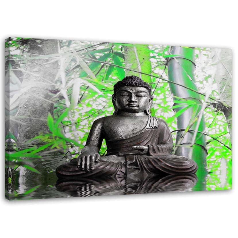 Stampe su tela, Buddha e foglie