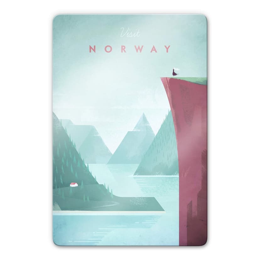 Glasbild Rivers - Norwegen