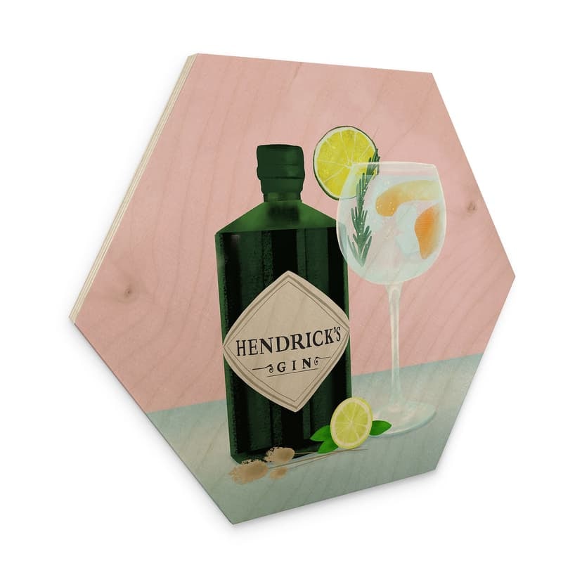 Esagono in legno Cocktail di gin e tonic - Lizde