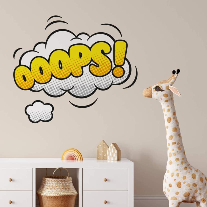 Adesivo murale - espressione di suono dei fumetti - OOOPS!