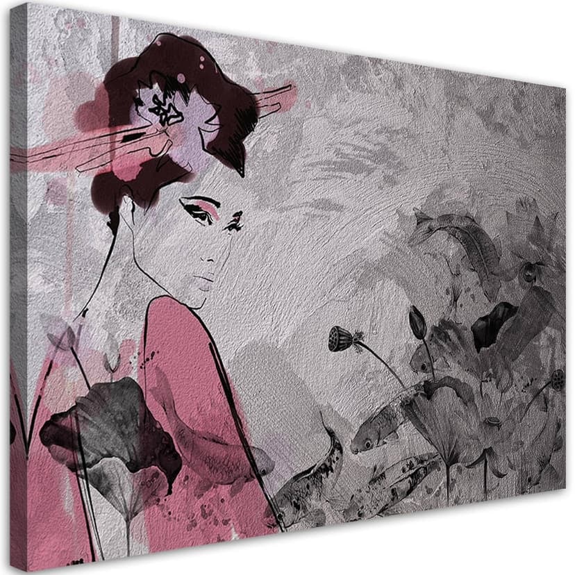 Stampe su tela, geisha giapponese