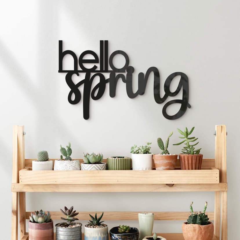 Decoro in acrilico hello spring