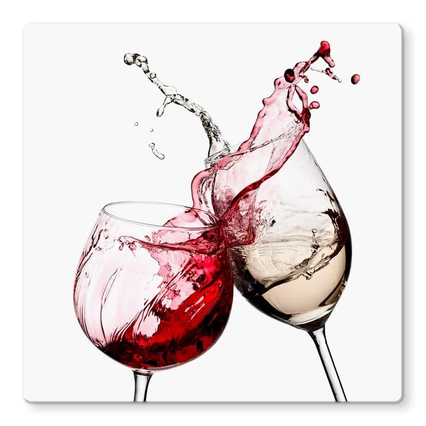 Stampa su vetro - Bicchieri di vino - quadrato