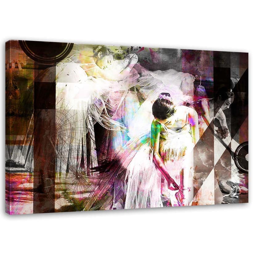 Stampe su tela, Ballerina in abito da sera - astratto